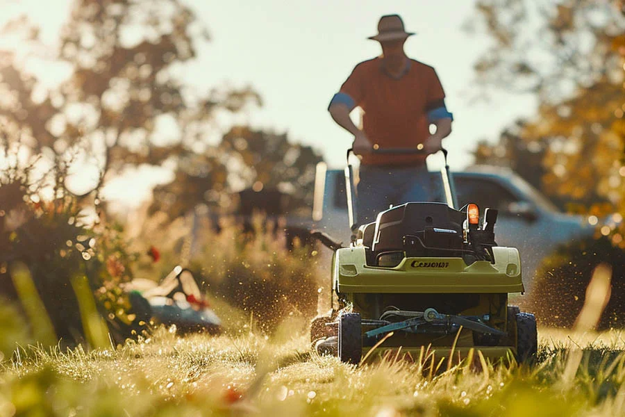 best cordless lawn mower with battery and charger